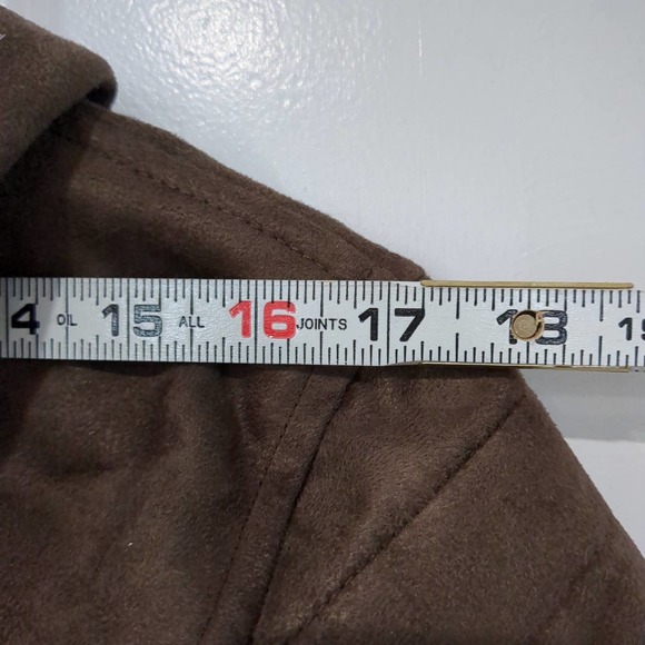 NWT F Collection Ferrari Vegan Leather Brown Hooded Bomber Jacket Wmns SzL T101 - Picture 6 of 9